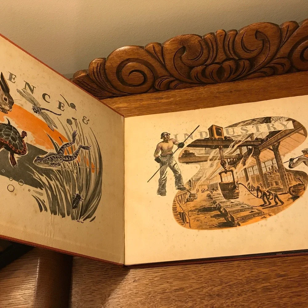 Vintage Childrens Books, Childcraft‎ Art  Music & Science and Industry, 1942 USA